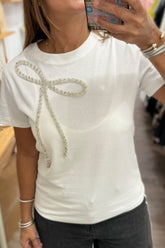 Rhinestone Bow Tee